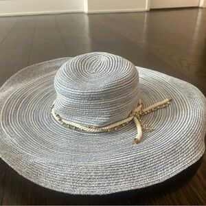 Eugenia Kim Light Blue Sun Hat with Gold Accent